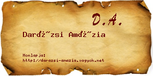 Darázsi Amázia névjegykártya